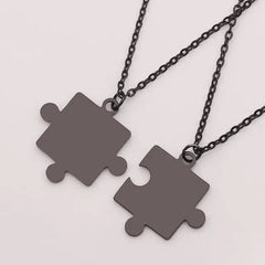 Matching Puzzle Piece Pendant Necklaces