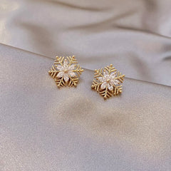 Christmas Snowflake Stud Earrings