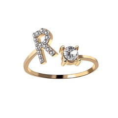 Initial Letter Rings for Women: Adjustable A-Z Fashion Jewelry Gift