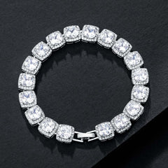 18K White Gold Tennis Bracelet