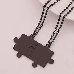 Matching Puzzle Piece Pendant Necklaces